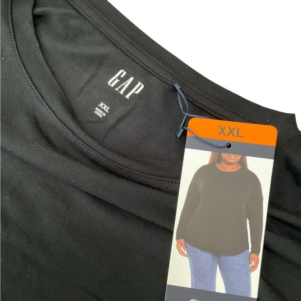 Gap Women's Drop Shoulder Black Top Size XXL NWT - Picture 3 of 6